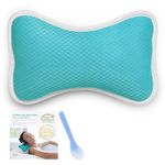 Coastacloud Comfortable Bath Pillow with Suction Cups, Supports Neck and Shoulders Home Spa Pillows for Bathtub, Hot Tub, Bathtub Head Rest Pillow Relax & Comfy - Blue