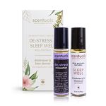 Essential Oil Blend Roll On Set of 2: De-Stress & Sleep Well, 100% Pure Natural, Helps To Induce Relaxation and Calmness, Aromatherapy For Busy Men & Women. 9 ml x 2 | 0.3 fl.oz x 2