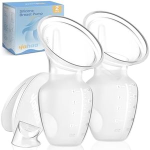 2 Sets Manual Breast Pump for Breastfeeding Essentials,Colostrum Collector with Spill Free Valve,Cap,Silicone,Clear,4oz