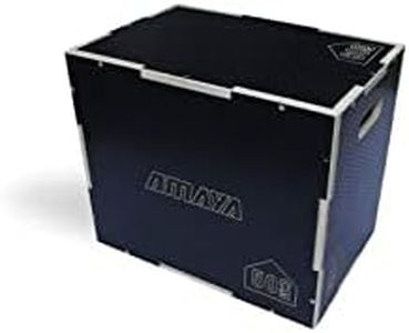 AMAYA SPORT Cajón Salto Plyo Madera Antideslizante - 40 x 50 x 60 cm, Cross Training Box para Entrenamiento Muscular del Tren Inferior, Base Antideslizante para Máxima Estabilidad