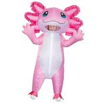 Stegosaurus Inflatable Axolotl Costume for Kids Halloween Kid Blow Up Costume Deluxe Pink Costumes for Cosplay Party