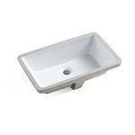 MEJE #202A -53x33.7x17.5cm Vessel Sink Rectangle Undermount Bathroom Sink Lavatory Vanity Ceramic Pure White