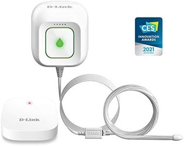 D-Link Wi-Fi Water Leak Sensor Starter Kit, 2-units, 100 dB Alarm Siren and App Alert, LED Strobe Warning Light, No Hub Required, Works with Google Home, mydlink app, Expandable (DCH-S1621KT)