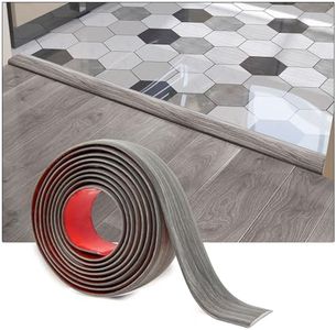 Art3d Self Adhesive Vinyl Floor Threshold Transition Strip, Laminate Flooring Divider Strips for Joining Gaps,Carpet Threshold,Floor Tiles, 122 x 4 CM, Grey