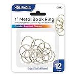 BAZIC 1" Metal Book Rings (12/Pack)