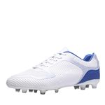 DREAM PAIRS Men's Superflight-2 Firm Ground Soccer Cleats Soccer Shoes, White Royal, Size 12