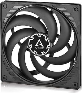 ARCTIC P14 Slim PWM PST - Case Fan, 140 mm, with PWM Sharing Technology (PST), Pressure-optimised, Quiet Motor, Computer, Extra Slim, 150-1800 RPM - Black