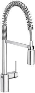 Moen Align Chrome Motionsense Wave Sensor Touchless One-Handle High Arc Spring Pre-Rinse Pulldown Kitchen Faucet with Sprayer Head, 5923EWC
