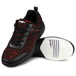 KR Men's Athletic Bowling Shoes, Black/Cardinal, 7