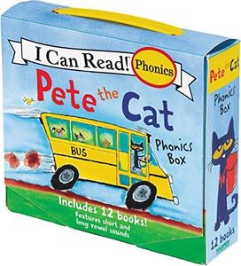 Pete the Cat 12-Book Phonics Fun!: Includes 12 Mini-Books Featuring Short and Long Vowel Sounds (My First I Can Read)