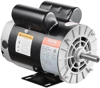 VEVOR 5HP SPL Air Compressor Electric Motor, 230V 17.6Amps, 56 Frame 3450RPM, 5/8" Keyed Shaft, 1.88" Shaft Length, Single Phase, CW/CCW Rotation (Factory Setting is CCW)
