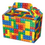 MustBeBonkers 20 Building Blocks/Bricks Box - Kids Food Meal Picnic Birthday Party Bag Plate Boxes - (20 Boxes)