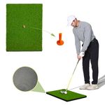 MyVoice Thickened Golf Mat - Premium 24" x 16" Golf Hitting Mat for Chipping and Driving - Realistic Turf Grass, Non-Slip Base - Perfect for Indoor & Outdoor Practice - Ideal for Men, Women, and Kids