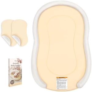 Baby Lounger, Infant Support Cushion for Newborn 0-12 Months, Cream | Soft Breathable Cotton, CSPC Compliant, Baby Nest, Portable Tummy Time & Play Mat, Home and Travel, Baby Essentials