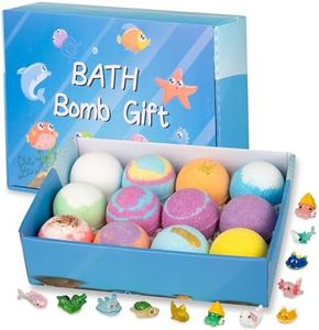AGUDAN Bath Bombs for Kids with Sea Animal Toys Inside – 12 Bubble Bath Fizzies, Moisturizing & Gentle, Kids Safe, Birthday Gift for Boys & Girls, Relaxing Aromatherapy Bath Set