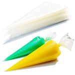 Cakance Piping Bags Disposable for Royal Icing and Cake Decorating, with 100Pcs Frosting Pastry Bags,Thick,Non-Slip for All Size Tips and Couplers…