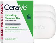 CeraVe Hydrating Cleanser Bar | Soap-Free Body and Facial Cleanser with 5% Cerave Moisturizing Cream | Fragrance-Free | 3-Pack, 4.5 Ounce Each