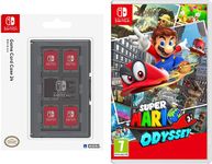 Super Mario Odyssey + HORI Switch Game Card Case - Black (Nintendo Switch)