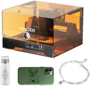 LONGER Ray5 miniS Lasergravierer mit Schutzhaube, Mini Graviermaschine für Holz Leder Acryl, 10W, DIY-Projekte - Arbeitsbereich 120 × 130 mm