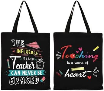 Teacher Gifts for Women Teacher Appreciation Gift 2pcs Teacher Tote Canvas Bag Unique Best Gift Ideas from Students Thank you Teacher Gifts Birthday Gifts for Teachers