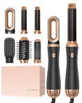 OKWRAP Hair Styler 6 in 1 Air Styler Set Hair Dryer Brush with Curl Straighten, Volumise, Smooth and Hairdryer Brushes for Styling, Blow Dryer Brush Hot Hair Styler for All Hair Type/Length