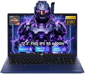 NIMO 17.3" AI-Creator-Laptop, 6-Core AMD R5 6600H 64GB RAM 1TB SSD (Beat i7-1355U up to 4.5GHz) Radeon 660M, FHD IPS 100W Fast PD for Video Editing, Multitasking, Remote Work & Study, 2-Yr Warranty