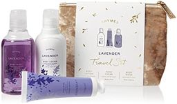 Thymes Travel Set and Beauty Bag - Contains Body Wash, Body Lotion & Hand Cream - Lavender