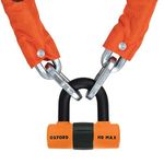 Oxford LK145 Motorcycle Motorbike HD Chain Lock Hardened Steel Shackle 1.5m Orange