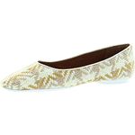 Gentle Souls by Kenneth Cole Women's Eugene Travel Ballet Woven Flat, Cognac Multi, 8