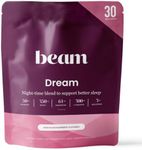 Beam Dream Sleep Powder, Sleep Supplement, Sleep Aids for Adults, Contains Magnesium, Melatonin, L Theanine, Apigenin, Natural Sleep Aid, Vegan, Non GMO, Dairy Free, 3rd Party Tested, 30 Servings