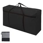 WITERY Large Storage Bag 180L Garden Furniture Cushion With Zip Waterproof Sturdy 600D Oxford Moving Clothes Storage Bags Organizer Bags For Bedding, Duvets, Pillows, Clothes Moving Home