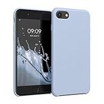 kwmobile Case Compatible with Apple iPhone SE (2022) / iPhone SE (2020) / iPhone 8 / iPhone 7 Case - TPU Silicone Phone Cover with Soft Finish - Light Blue Matte