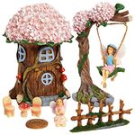 Miniature Fairy Garden Kit, Whimsical Garden Decorations, 8 Pieces in Total