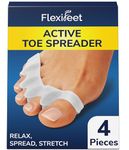 Toe Separator 2 Pairs Gel Toe Spacers for Overlapping Toes & Foot Realignment - Silicone Toe Straighteners for Bent Toes, Bunion Correction Toe Correctors, Toe Spreaders, One Size