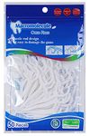 Sporton 3 in 1 Tooth Cleaning Fresh Dental Floss Toothpick Cleaners,Oral Care Plastic Disposable Teeth Flossing Thread Toothpicks Stick Set for Fresh, Healthy and Breath Gums(Pack of 50pcs)