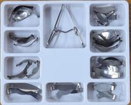 Box Dental Saddle Contoured Metal Matrices Matrix S M L With Springclip