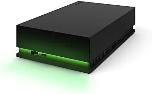 Seagate Game Drive Hub, 8 TB, External Hard Drive Desktop HDD - USB 3.2 Gen 1, Dual USB-C and USB-A Ports, Xbox Certified, with Xbox Green LED Lighting and 3 Year Rescue Services (STKW8000402)