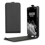 kwmobile Vertical Flip Case Compatible with Samsung Galaxy S22 - Case PU Leather Protective Flip Cover with Magnet - Black