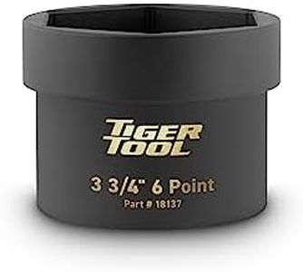 Tiger Tool 3-3/4 Inch 6-Point Axle Nut Socket for Commercial Trucks, Compatible with Class 6 – 8 Semi Trucks, Heavy Duty Transportation Trucks and Equipment, 18137