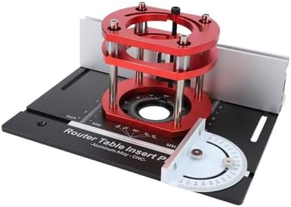 Sorandy Router Table Lifting System, Aluminum Alloy Router Lift System 51mm Lifting Imperial Metric Scales Insert Plate with Lift Base, Ideal for 64-66mm Diameter Motor