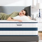 Maxzzz Queen Mattress,10 Inch Hybrid Spring Mattress Pressure Relief & Supportive, with Gel Memory Foam & Individually Pocket Coils for Motion Isolation Cool Sleep (60 x 80 Inch)