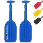 DEDU Boat Paddle Telescoping 2 Pack, Boat Oars Collapsible Emergency Paddle 21"-43" Adjustable, Telescoping Canoe Paddle Aluminum Shaft Anti Slip for Kids and Adults (Blue)