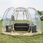 Alvantor 12' x 12' Pop Up Bubble Tent - Instant Igloo Tent for 8-10 People - Weatherproof Screen House - Cold Protection Camping Shelter - Beige