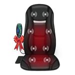 Snailax Vibration Back Massager With Heat - Seat Cushion With 8 Motors, 5 Modes for Chair