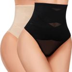 SIMIYA Thong Shapewear Tummy Control for Women High Waist Body Shaper Panty