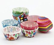 Adaamya® - 300 Pcs - Cupcake Paper Liners for Mini Cupcakes, Chocolates, Truffles and Indian Sweets for Home, Kitchen, Baking, Gifts or Party - Multicoloured (XS - Top Dia 4 Cm)