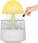 MIFXIN Cloud Rain Humidifier, Umbrella Rain Humidifier, Colorful Light Raindrop Aroma Diffuser Humidifiers with 7 Color Changing Night Lights Desktop Fountain Water Drop Sound for Home Office (White)