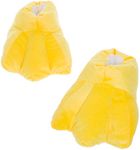 Funziez! Duck Feet Slippers - Plush Novelty Animal Costume House Shoes w/Comfort Foam, Yellow, Large Women/Large Men