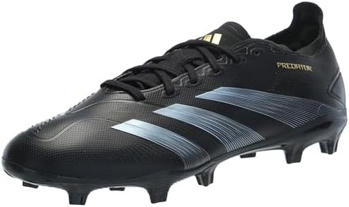 adidas Unisex Predator League Firm Ground Sneaker, Black/Carbon/Gold Metallic, 10.5 US Men