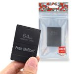 SuperSmashMedia® - Free McBoot FMCB 1.966 PS2 Memory Card 64MB (For Sony PlayStation 2 & PS2 Slim) [Black]